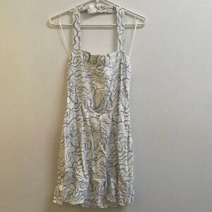Abercrombie & Fitch Halter Linen-Blend Mini Dress S